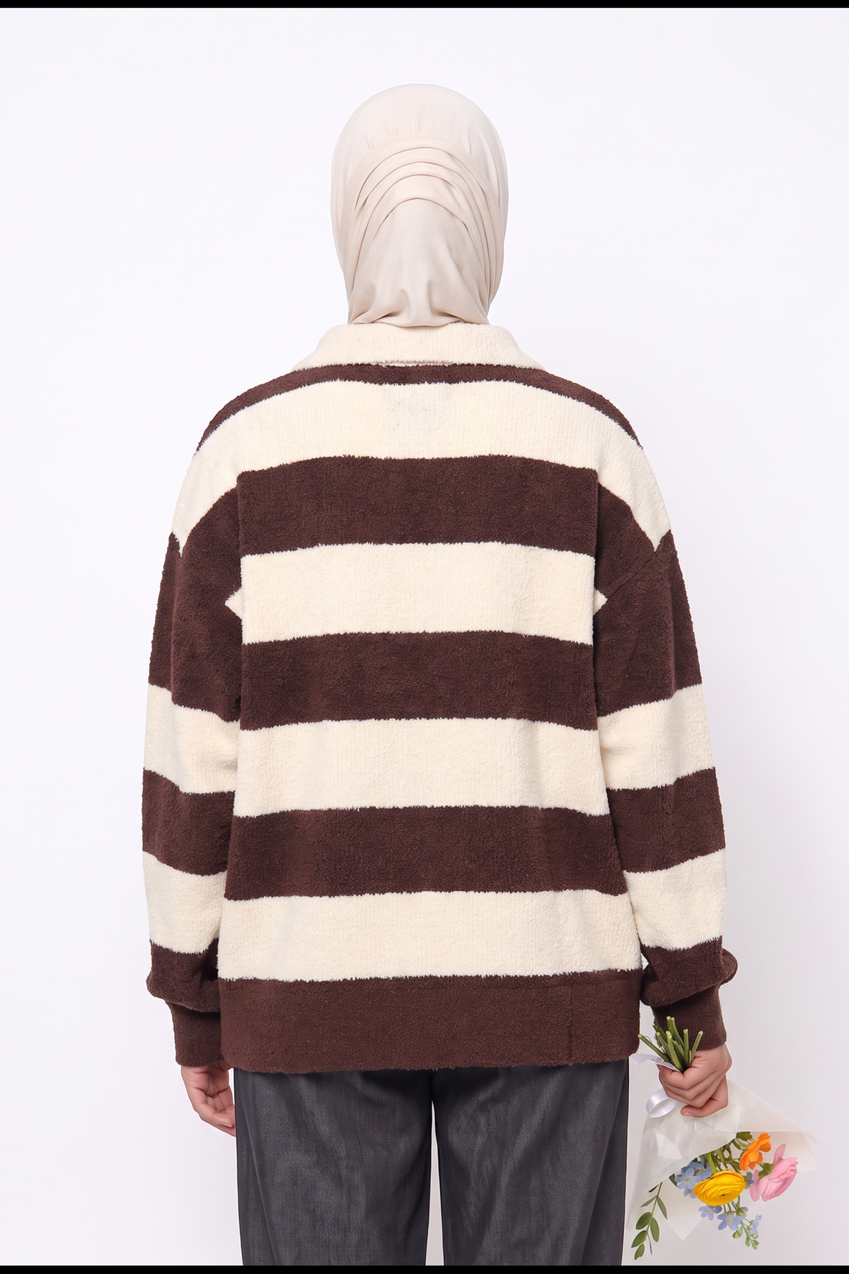 Brown Stripe Polo