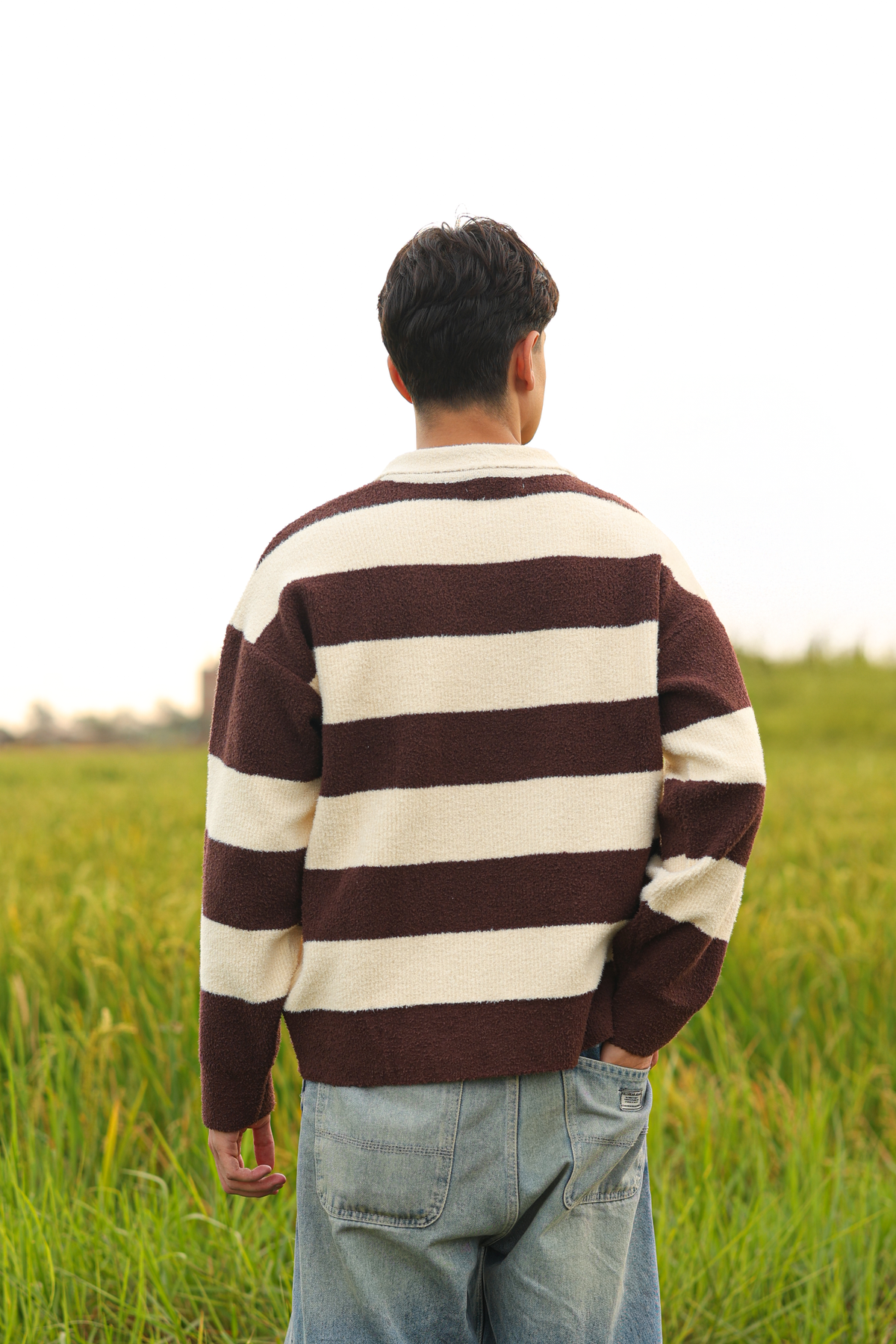 Brown Stripe Polo
